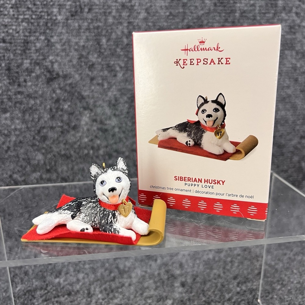 Hallmark Siberian Husky 2017 Puppy Love Ornament 27th In Series